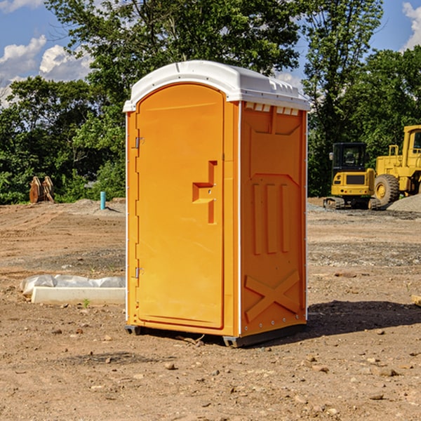 how often are the porta potties cleaned and serviced during a rental period in Idanha